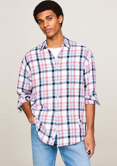 Tommy Hilfiger Hemden DM0DM19532 YBR | Regular Fit kariertes Hemd mit Logo